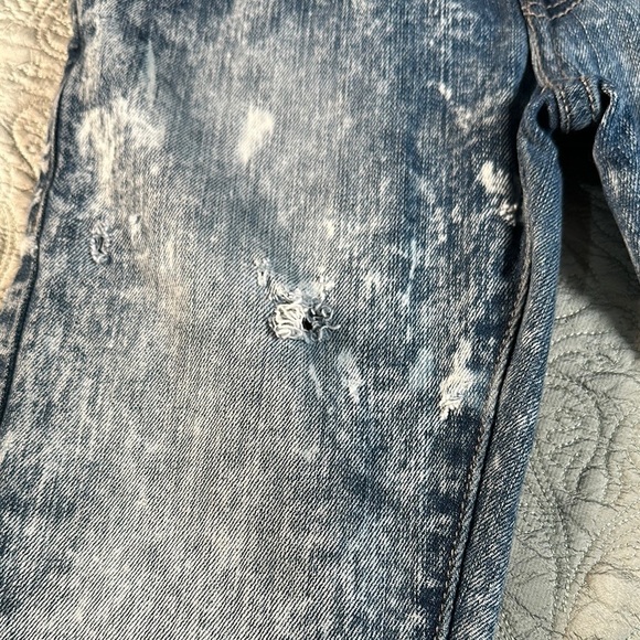 Levi's Blue Distressed Jean Jacket Vintage Style - Picture 7 of 11